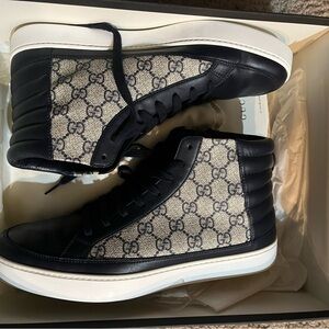 Gucci Hightop Shoes , Navy Blue Size 43/10.5 us